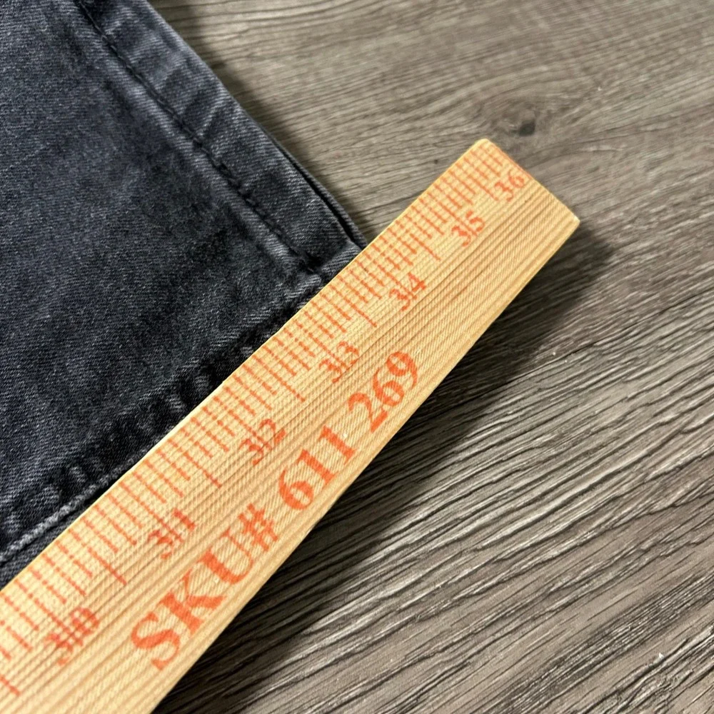 Levi's 541 Athletic Taper Jeans 34x36 Fits (34X34) Black Denim Stretch Mens
